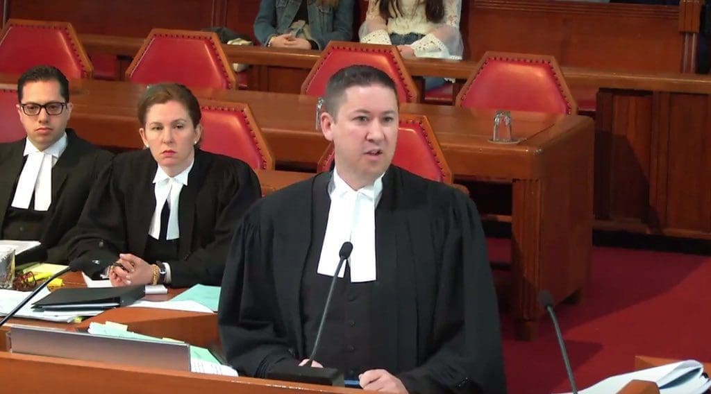 Mark Halfyard argues a Supreme Court of Canada Appeal