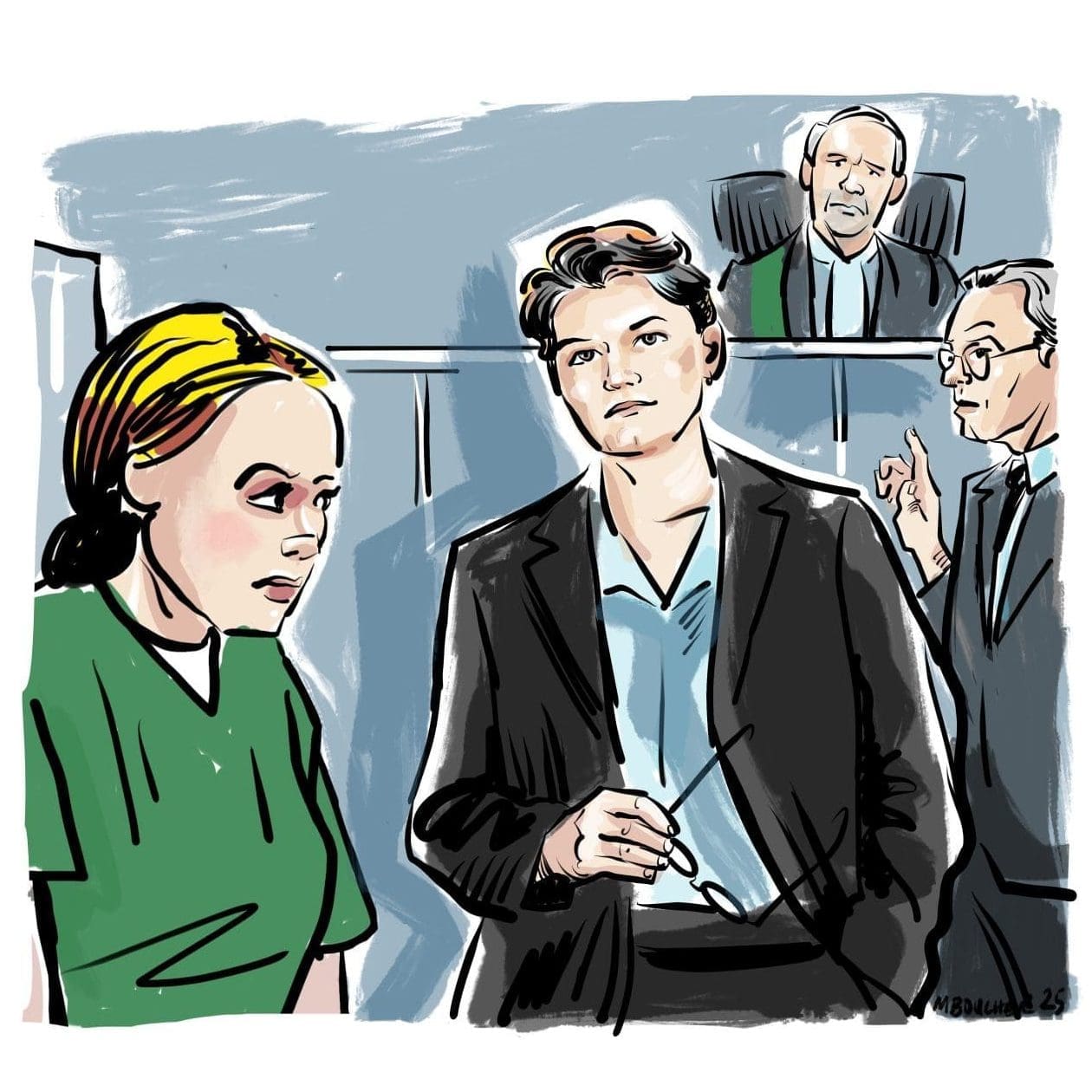Julia Kirby Ema Ibrakovic Court Sketch